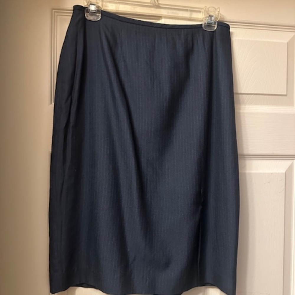 Blue Pinstripe Straight Skirt, Size 8, Excellent Condition!!!